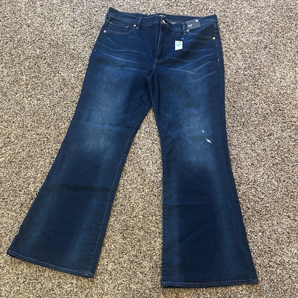 Express Women's Blue Flare Jeans